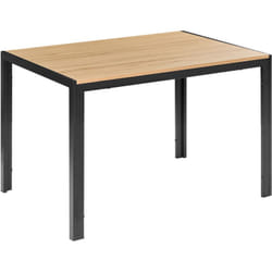 Beliani - Table de Salle à Manger Moderne en mdf et en Métal 120 x 70 cm Meuble de Salon Marron Clair et Noir Mann