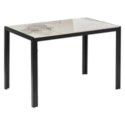 Table de repas CLARENCE Marbre blanc 120 cm 70 cm Céramique