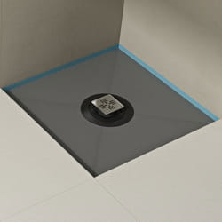 Sogood Receveur à Carreler Recoupable sur Mesure pour Douche Bac de Douche avec Pente Intégrée 75x75x4cm avec Bonde AL06 Design XPS