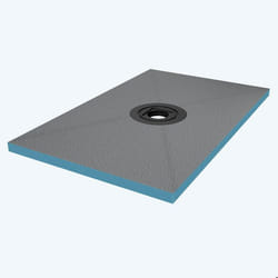 Sogood Receveur à Carreler Recoupable sur Mesure pour Douche Bac de Douche avec Pente Intégrée 75x120x4cm avec Bonde AL06 Design