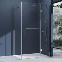 Sogood Cabine de Douche Transparent en Angle 70x140cm Paroi de Douche avec Receveur Ravenna04K verre de sécurité 6mm Nano
