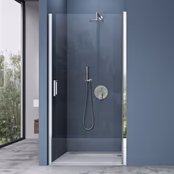 Sogood Porte de douche transparent 85cm autolevante pivotante 85x195cm paroi de douche à verre anti-calcaire Teramo24k