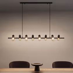 Sogood Suspension Lustre Réglable Lampe Noire 64W 3200LM Éclairage Suspendu Intérieur Température de couleur fixe Alivetta231 ...