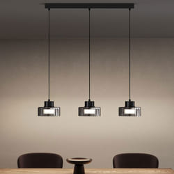 Sogood Suspension Luminaire LED Salon Noire Lustre Réglable 15W 936LM Éclairage Suspendu Intérieur Design Alivetta7915