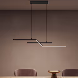 Sogood Suspension Luminaire LED Salon Lampe Noire 18W Lustre Réglable 4065LM Éclairage Suspendu Intérieur Design Alivetta7085