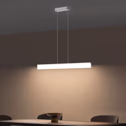 Sogood Suspension LED Lampe Blanche 110 cm Moderne 24W Linéaire Lustre Réglable 1560LM avec Télécommande 110.5cm Alivetta3303