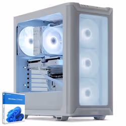 Sedatech PC Gamer Advanced Premium White Edition • AMD Ryzen 9 7900X • RTX4060Ti • 32Go DDR5 • 2To SSD M.2 • Windows 11