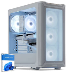 Sedatech PC Gamer Advanced Premium White Edition • AMD Ryzen 7 7700X • RTX4060Ti • 32Go DDR5 • 2To SSD M.2 • Windows 11