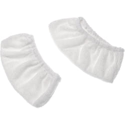 2x Housses de rechange compatible avec Kärcher sc 6.800 cb, si 2.600 cb, sg 4/4, sc 6.800 c nettoyeur à vapeur - microfibre, blanc, rectangulaire