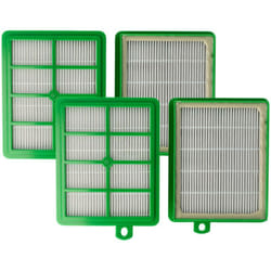 4x filtre remplacement pour aef 12, AEF12, H12 pour aspirateur - filtre hepa vert / blanc - Vhbw