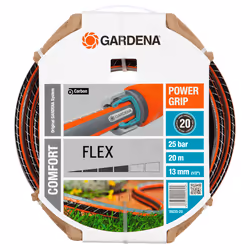 Gardena Tuyau Comfort FLEX 13 mm (1/2"), 20 m, Noir, Gris, Orange, Tuyau seulement, 25 bar, 1,3 cm, 1/2