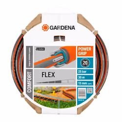 Gardena Tuyau Comfort FLEX 13 mm (1/2"), 30 m, Noir, Gris, Orange, Tuyau seulement, 25 bar, 1,3 cm, 1/2