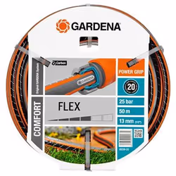 Gardena Tuyau Comfort FLEX 13 mm (1/2"), 50 m, Noir, Gris, Orange, Tuyau seulement, 25 bar, 1,3 cm, 1/2