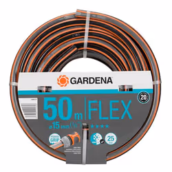 Gardena 18049-26, 50 m, Noir, Orange, 25 bar, 1,5 cm