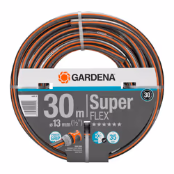 Gardena Tuyau Premium SuperFLEX 13 mm (1/2"), 30 m, Gris, Orange, Tuyau seulement, 35 bar, 1,3 cm