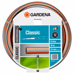 Gardena 18002-20, 18 m, Noir, Gris, Orange, PVC, 22 bar, 1,3 cm