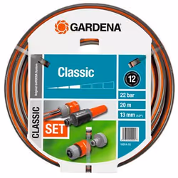 Gardena Tuyau Classic 13 mm (1/2"), 20 m, Gris, Orange, Tuyau seulement, PVC, 22 bar, 1,3 cm