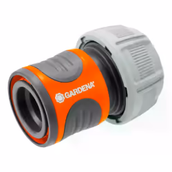 Gardena 18216-20, Connecteur de tuyau, 3/4", Plastique, Caoutchouc, Gris, Orange
