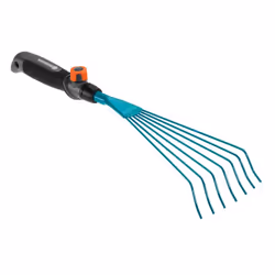 Gardena Balai à fleurs combisystem, Râteau manuel, Noir, Turquoise, Acier, Plastique, Noir, 12 cm
