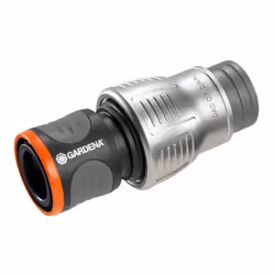 Gardena 18256-50, Connecteur de tuyau, Métal, Noir, Gris, Orange