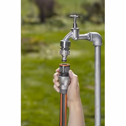 Gardena 18256-50 raccord des tuyaux d'eau Connecteur de tuyau Métal Noir, Gris, Orange 1 pièce(s)
