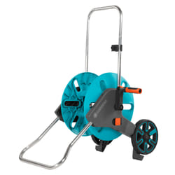 Gardena 18511-20 enrouleur de tuyau d'arrosoir de jardin Chariot sur roues Manuel Noir, Bleu, Acier inoxydable