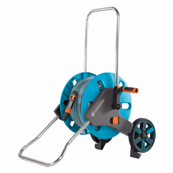 Gardena Dévidoir M équipé, Chariot sur roues, Fonctionnel, Noir, Bleu, Orange, Acier inoxydable, 25 m