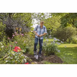Gardena 17020-20 pelle et pioche Pelle à drain Acier inoxydable Noir