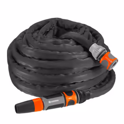 Gardena Liano, 15 m, Noir, Orange, Tissu, 35 bar, 1,3 cm