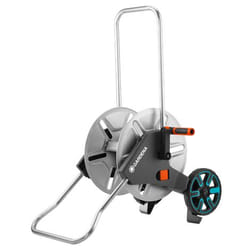 Gardena 18540-20 enrouleur de tuyau d'arrosoir de jardin Bobine multi-positions Manuel Noir, Acier inoxydable