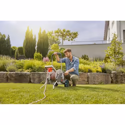 Gardena 18547-20 enrouleur de tuyau d'arrosoir de jardin Bobine multi-positions Manuel Noir, Acier inoxydable