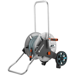 Enrouleur de tuyau GARDENA CleverRoll® M métal – Tuyau Classic 25m Ø15mm – Adapté petit jardin – Kit complet (18543-26)