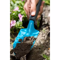 Gardena 8950-35 pelle et pioche Transplantoir Acier Noir, Bleu