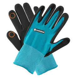 Gardena 11511-20 Gant de protection Gants de jardin Noir, Bleu Elastane, Nitrile, Polyester