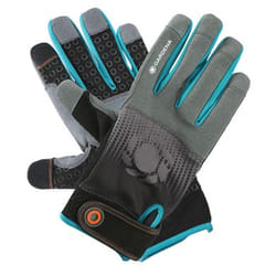 Gardena 11520-20 Gant de protection Gants de jardin Noir, Bleu, Gris Coton, Elastane, Nylon, Polyester, Polyuréthane, Caoutchouc