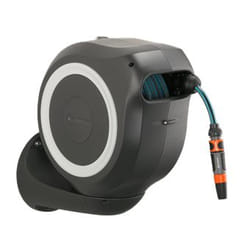 Gardena RollUp M Enrouleur mural Automatique Noir, Bleu, Gris