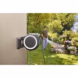 Gardena RollUp Enrouleur mural Automatique Noir, Gris
