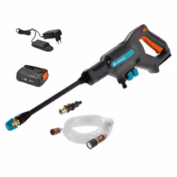 Gardena AquaClean 24/18V P4A Nettoyeur haute pression Compact Batterie 250 l/h Noir, Bleu, Orange