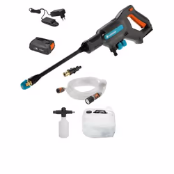 Gardena AquaClean 24/18V P4A Nettoyeur haute pression Compact Batterie 250 l/h Noir, Bleu, Orange
