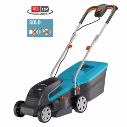 Gardena PowerMax tondeuse à gazon Marcher derrière un tracteur tondeuse Batterie Noir, Bleu, Orange