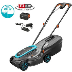 Gardena PowerMax 32/18V P4A tondeuse à gazon Tondeuse à gazon poussée Batterie Bleu, Gris