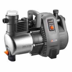 Gardena 6000/6 inox, 1300 W, 5,5 bar, 6000 l/h, IPX4, Noir, Gris, Acier inoxydable