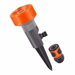 Gardena 2068-20, Système d'aspersion d'eau rotatif, 100 m², Noir, Gris, Orange