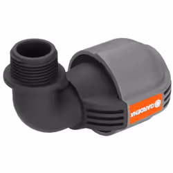 Gardena Coude 25 mm à filetage 3/4" mâle, Noir, Gris