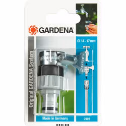 Gardena 2908-20, Connecteur de robinet, Noir, Gris, without thread, 1,7 cm