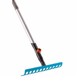 Gardena Râteau de jardin emmanché combisystem, Acier galvanisé, Bois, Gris, 1 pièce(s)