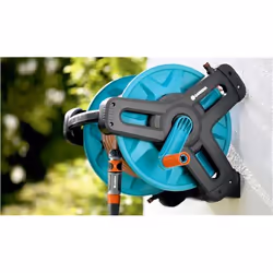 Gardena 8009-20 enrouleur de tuyau d'arrosoir de jardin Enrouleur mural Manuel Noir, Vert - Vue supplémentaire 4