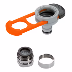 Gardena Adaptateur pour robinet d'intérieur, Connecteur de robinet, Gris, Orange