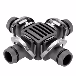 Gardena Dérivation en croix 13 mm (1/2"), Raccord de tuyau, Système d'irrigation goutte-à-goutte, Gris, Argent, Mâle, 25,4 /  ...