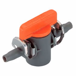 Gardena Micro Drip Shut-Off Valve 4.6 mm (3/16"), Plastique, Gris, Orange